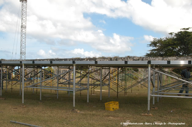 The Aqueduct Venue Under Construction - Thursday, January 18th - 10th Anniversary - Air Jamaica Jazz & Blues Festival 2007 - The Art of Music - Tuesday, January 23 - Saturday, January 27, 2007, The Aqueduct on Rose Hall, Montego Bay, Jamaica - Negril Travel Guide, Negril Jamaica WI - http://www.negriltravelguide.com - info@negriltravelguide.com...!