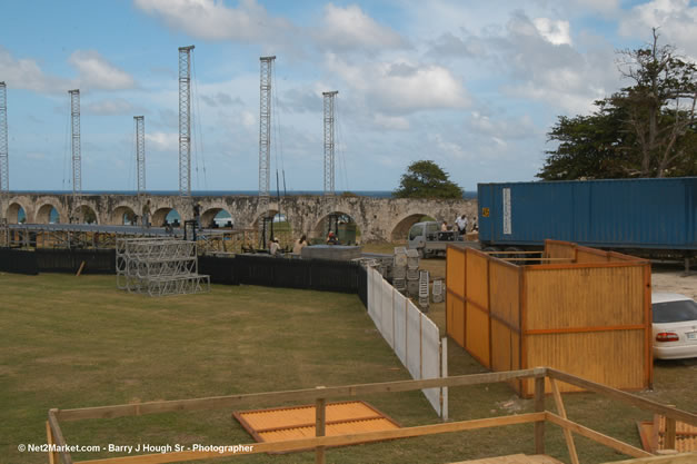 The Aqueduct Venue Under Construction - Thursday, January 18th - 10th Anniversary - Air Jamaica Jazz & Blues Festival 2007 - The Art of Music - Tuesday, January 23 - Saturday, January 27, 2007, The Aqueduct on Rose Hall, Montego Bay, Jamaica - Negril Travel Guide, Negril Jamaica WI - http://www.negriltravelguide.com - info@negriltravelguide.com...!