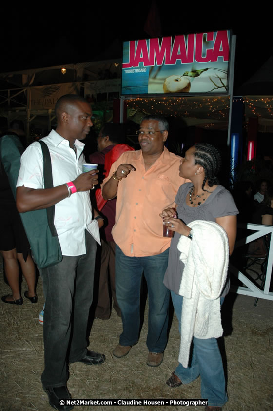 The Hon. Orette Bruce Goldwin, M.P., Prime Minister of Jamaica, Minister of Tourism, Hon. Edmund Bartlett, and Director of Tourism, Basil Smith at the Air Jamaica Jazz and Blues Festival 2008 The Art of Music - Ridday, January 25, 2008 - Air Jamaica Jazz & Blues 2008 The Art of Music venue at the Aqaueduct on Rose Hall Resort & Counrty Club, Montego Bay, St. James, Jamaica W.I. - Thursday, January 24 - Saturday, January 26, 2008 - Photographs by Net2Market.com - Claudine Housen & Barry J. Hough Sr, Photographers - Negril Travel Guide, Negril Jamaica WI - http://www.negriltravelguide.com - info@negriltravelguide.com...!