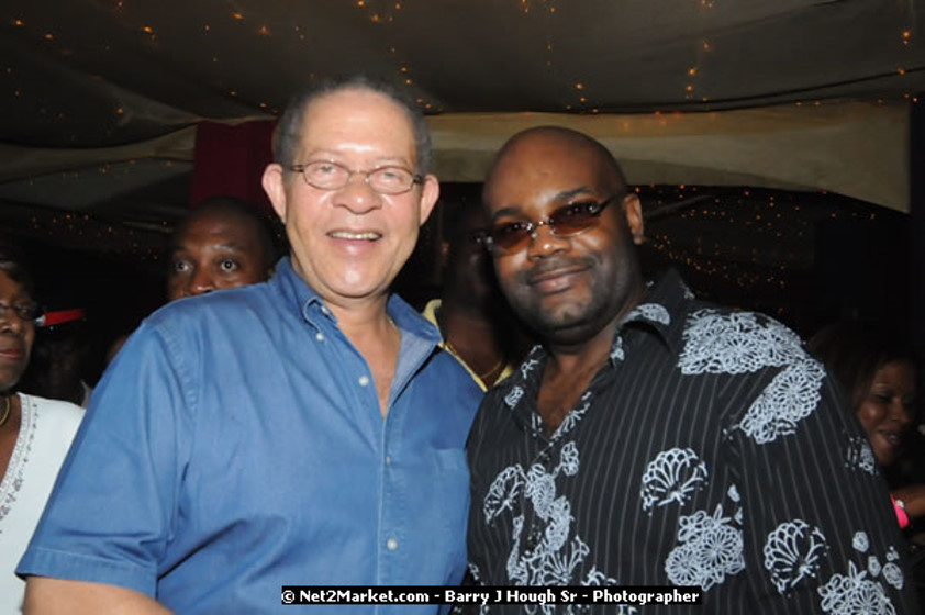 The Hon. Orette Bruce Goldwin, M.P., Prime Minister of Jamaica, Minister of Tourism, Hon. Edmund Bartlett, and Director of Tourism, Basil Smith at the Air Jamaica Jazz and Blues Festival 2008 The Art of Music - Ridday, January 25, 2008 - Air Jamaica Jazz & Blues 2008 The Art of Music venue at the Aqaueduct on Rose Hall Resort & Counrty Club, Montego Bay, St. James, Jamaica W.I. - Thursday, January 24 - Saturday, January 26, 2008 - Photographs by Net2Market.com - Claudine Housen & Barry J. Hough Sr, Photographers - Negril Travel Guide, Negril Jamaica WI - http://www.negriltravelguide.com - info@negriltravelguide.com...!