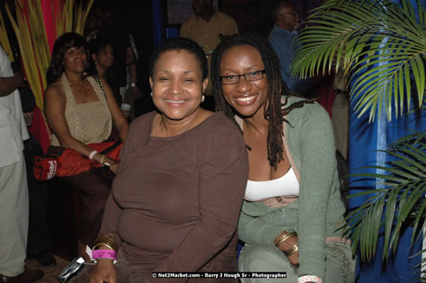 The Hon. Orette Bruce Goldwin, M.P., Prime Minister of Jamaica, Minister of Tourism, Hon. Edmund Bartlett, and Director of Tourism, Basil Smith at the Air Jamaica Jazz and Blues Festival 2008 The Art of Music - Thrusday, January 24, 2008 - Air Jamaica Jazz & Blues 2008 The Art of Music venue at the Aqaueduct on Rose Hall Resort & Counrty Club, Montego Bay, St. James, Jamaica W.I. - Thursday, January 24 - Saturday, January 26, 2008 - Photographs by Net2Market.com - Claudine Housen & Barry J. Hough Sr, Photographers - Negril Travel Guide, Negril Jamaica WI - http://www.negriltravelguide.com - info@negriltravelguide.com...!