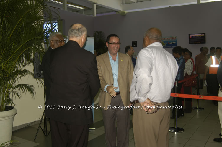 Jamaica Air Shuttle Launch @ MBJ Airports Limited, Wednesday, January 20, 2010, Sangster International Airport, Montego Bay, St. James, Jamaica W.I. - Photographs by Net2Market.com - Barry J. Hough Sr, Photographer/Photojournalist - The Negril Travel Guide - Negril's and Jamaica's Number One Concert Photography Web Site with over 40,000 Jamaican Concert photographs Published -  Negril Travel Guide, Negril Jamaica WI - http://www.negriltravelguide.com - info@negriltravelguide.com...!