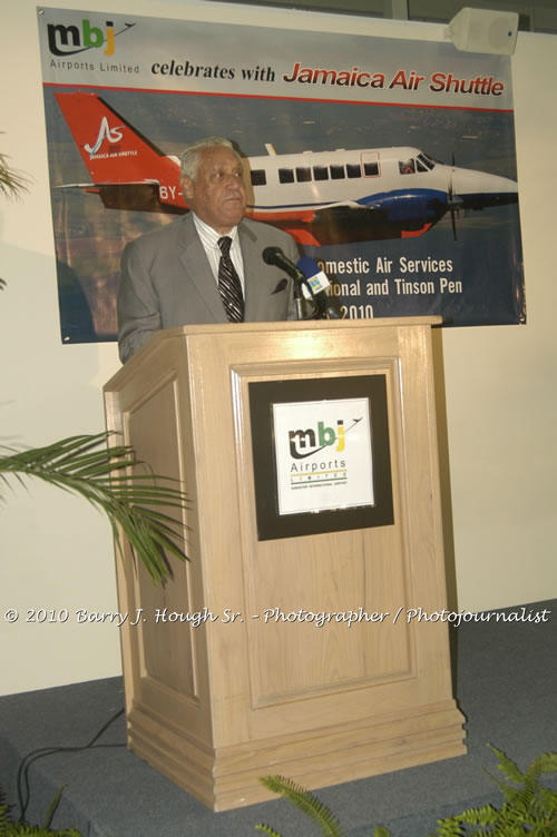 Jamaica Air Shuttle Launch @ MBJ Airports Limited, Wednesday, January 20, 2010, Sangster International Airport, Montego Bay, St. James, Jamaica W.I. - Photographs by Net2Market.com - Barry J. Hough Sr, Photographer/Photojournalist - The Negril Travel Guide - Negril's and Jamaica's Number One Concert Photography Web Site with over 40,000 Jamaican Concert photographs Published -  Negril Travel Guide, Negril Jamaica WI - http://www.negriltravelguide.com - info@negriltravelguide.com...!