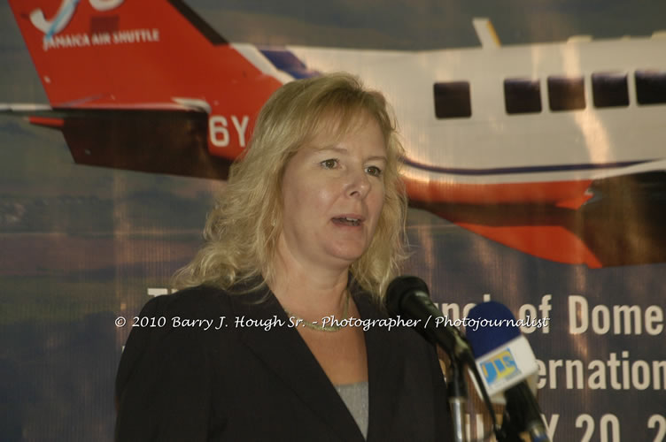 Jamaica Air Shuttle Launch @ MBJ Airports Limited, Wednesday, January 20, 2010, Sangster International Airport, Montego Bay, St. James, Jamaica W.I. - Photographs by Net2Market.com - Barry J. Hough Sr, Photographer/Photojournalist - The Negril Travel Guide - Negril's and Jamaica's Number One Concert Photography Web Site with over 40,000 Jamaican Concert photographs Published -  Negril Travel Guide, Negril Jamaica WI - http://www.negriltravelguide.com - info@negriltravelguide.com...!