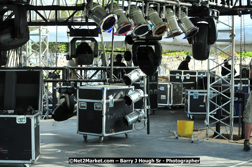 Preparations at the Venue - Jamaica Jazz and Blues Festival 2009, Thursday, January 15, 2009 - Venue at the Aqueduct on Rose Hall Resort &amp; Country Club, Montego Bay, Jamaica - Thursday, January 22 - Saturday, January 24, 2009 - Photographs by Net2Market.com - Barry J. Hough Sr, Photographer/Photojournalist - Negril Travel Guide, Negril Jamaica WI - http://www.negriltravelguide.com - info@negriltravelguide.com...!