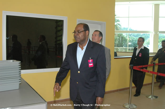 Minister of Tourism, Hon. Edmund Bartlett - Director of Tourism, Basil Smith, and Mayor of Montego Bay, Councillor Charles Sinclair Launch of Winter Tourism Season at Sangster International Airport, Saturday, December 15, 2007 - Sangster International Airport - MBJ Airports Limited, Montego Bay, Jamaica W.I. - Photographs by Net2Market.com - Barry J. Hough Sr, Photographer - Negril Travel Guide, Negril Jamaica WI - http://www.negriltravelguide.com - info@negriltravelguide.com...!