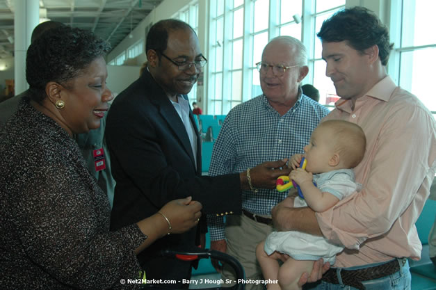 Minister of Tourism, Hon. Edmund Bartlett - Director of Tourism, Basil Smith, and Mayor of Montego Bay, Councillor Charles Sinclair Launch of Winter Tourism Season at Sangster International Airport, Saturday, December 15, 2007 - Sangster International Airport - MBJ Airports Limited, Montego Bay, Jamaica W.I. - Photographs by Net2Market.com - Barry J. Hough Sr, Photographer - Negril Travel Guide, Negril Jamaica WI - http://www.negriltravelguide.com - info@negriltravelguide.com...!