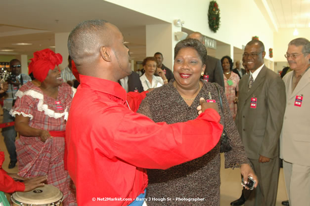 Minister of Tourism, Hon. Edmund Bartlett - Director of Tourism, Basil Smith, and Mayor of Montego Bay, Councillor Charles Sinclair Launch of Winter Tourism Season at Sangster International Airport, Saturday, December 15, 2007 - Sangster International Airport - MBJ Airports Limited, Montego Bay, Jamaica W.I. - Photographs by Net2Market.com - Barry J. Hough Sr, Photographer - Negril Travel Guide, Negril Jamaica WI - http://www.negriltravelguide.com - info@negriltravelguide.com...!