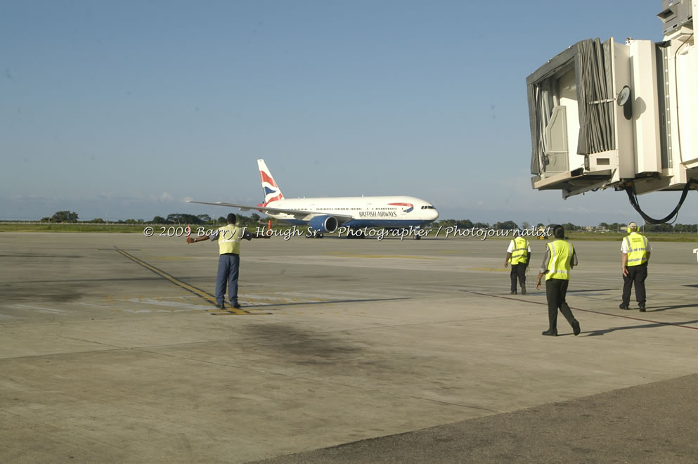  British Airways Inaugurates New Scheduled Service from London Gatwick Airport to Sangster International Airport, Montego Bay, Jamaica, Thursday, October 29, 2009 - Photographs by Barry J. Hough Sr. Photojournalist/Photograper - Photographs taken with a Nikon D70, D100, or D300 - Negril Travel Guide, Negril Jamaica WI - http://www.negriltravelguide.com - info@negriltravelguide.com...!