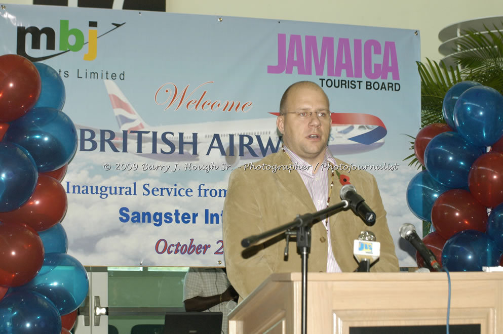  British Airways Inaugurates New Scheduled Service from London Gatwick Airport to Sangster International Airport, Montego Bay, Jamaica, Thursday, October 29, 2009 - Photographs by Barry J. Hough Sr. Photojournalist/Photograper - Photographs taken with a Nikon D70, D100, or D300 - Negril Travel Guide, Negril Jamaica WI - http://www.negriltravelguide.com - info@negriltravelguide.com...!