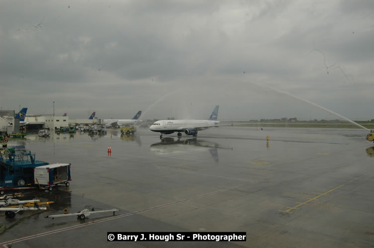 JetBue Airways' Inaugural Air Service between Sangster International Airport, Montego Bay and John F. Kennedy Airport, New York at MBJ Airports Sangster International Airport, Montego Bay, St. James, Jamaica - Thursday, May 21, 2009 - Photographs by Net2Market.com - Barry J. Hough Sr, Photographer/Photojournalist - Negril Travel Guide, Negril Jamaica WI - http://www.negriltravelguide.com - info@negriltravelguide.com...!