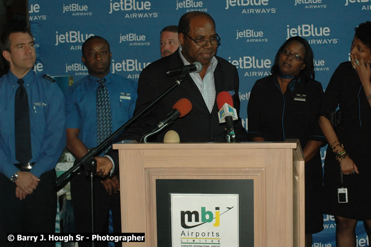 JetBue Airways' Inaugural Air Service between Sangster International Airport, Montego Bay and John F. Kennedy Airport, New York at MBJ Airports Sangster International Airport, Montego Bay, St. James, Jamaica - Thursday, May 21, 2009 - Photographs by Net2Market.com - Barry J. Hough Sr, Photographer/Photojournalist - Negril Travel Guide, Negril Jamaica WI - http://www.negriltravelguide.com - info@negriltravelguide.com...!