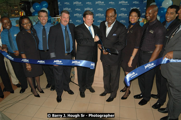 JetBue Airways' Inaugural Air Service between Sangster International Airport, Montego Bay and John F. Kennedy Airport, New York at MBJ Airports Sangster International Airport, Montego Bay, St. James, Jamaica - Thursday, May 21, 2009 - Photographs by Net2Market.com - Barry J. Hough Sr, Photographer/Photojournalist - Negril Travel Guide, Negril Jamaica WI - http://www.negriltravelguide.com - info@negriltravelguide.com...!