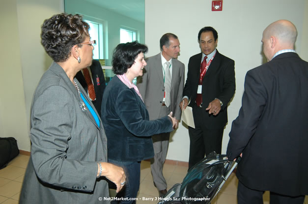 MBJ Airports Limited Welcomes WestJet Airlines - Inaugural Scheduled Service From Toronto Pearsons International Airport - Monday, December 10, 2007 - Sangster International Airport - MBJ Airports Limited, Montego Bay, Jamaica W.I. - Photographs by Net2Market.com - Barry J. Hough Sr, Photographer - Negril Travel Guide, Negril Jamaica WI - http://www.negriltravelguide.com - info@negriltravelguide.com...!