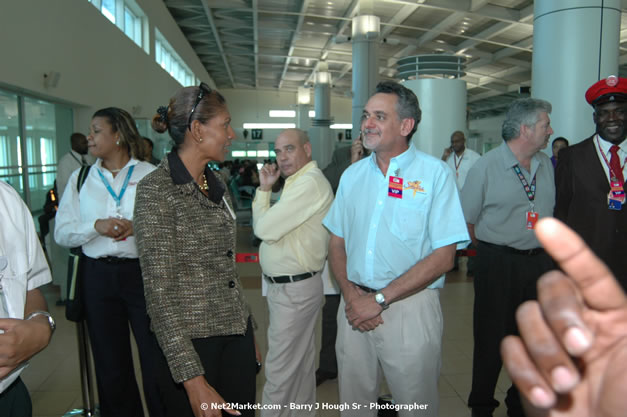 MBJ Airports Limited Welcomes WestJet Airlines - Inaugural Scheduled Service From Toronto Pearsons International Airport - Monday, December 10, 2007 - Sangster International Airport - MBJ Airports Limited, Montego Bay, Jamaica W.I. - Photographs by Net2Market.com - Barry J. Hough Sr, Photographer - Negril Travel Guide, Negril Jamaica WI - http://www.negriltravelguide.com - info@negriltravelguide.com...!