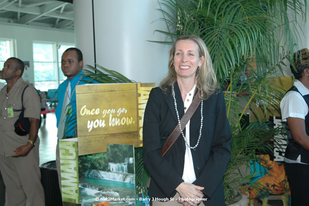 MBJ Airports Limited Welcomes WestJet Airlines - Inaugural Scheduled Service From Toronto Pearsons International Airport - Monday, December 10, 2007 - Sangster International Airport - MBJ Airports Limited, Montego Bay, Jamaica W.I. - Photographs by Net2Market.com - Barry J. Hough Sr, Photographer - Negril Travel Guide, Negril Jamaica WI - http://www.negriltravelguide.com - info@negriltravelguide.com...!