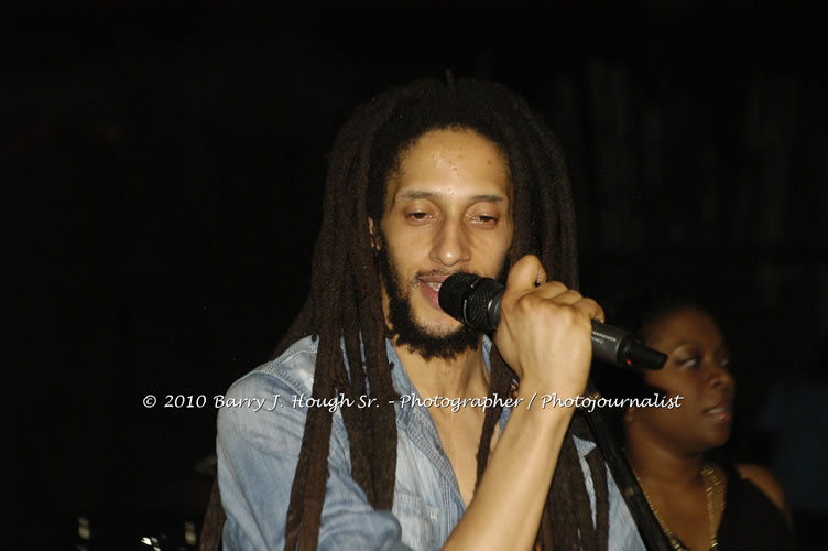 Julian Marley - Grammy Nominee & Son of the Legend Bob Marley - Live in Concert - Also featuring Ras Noble, Power Drill, Iron Head, & Robin Banks - Backing Band Roots Warrior, plus DJ Gemini @ One Love Reggae Concerts Series 09/10 @ Negril Escape Resort & Spa, February 2, 2010, One Love Drive, West End, Negril, Westmoreland, Jamaica W.I. - Photographs by Net2Market.com - Barry J. Hough Sr, Photographer/Photojournalist - The Negril Travel Guide - Negril's and Jamaica's Number One Concert Photography Web Site with over 40,000 Jamaican Concert photographs Published -  Negril Travel Guide, Negril Jamaica WI - http://www.negriltravelguide.com - info@negriltravelguide.com...!