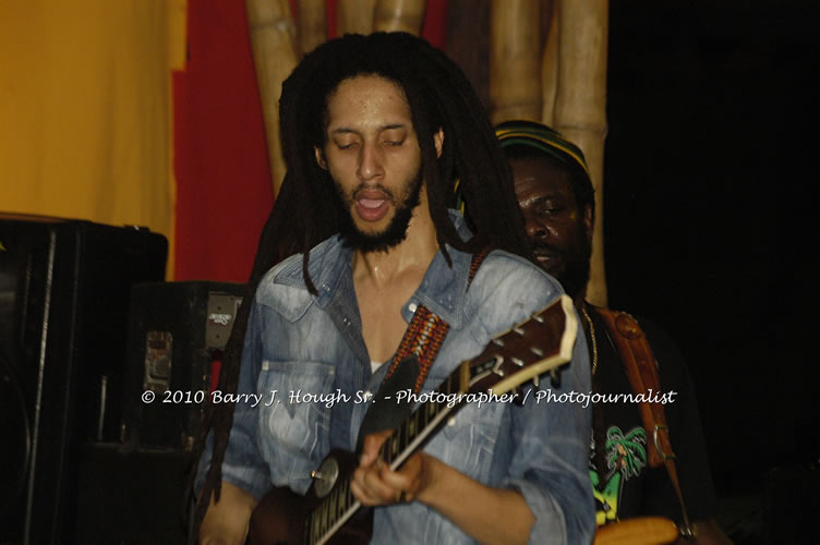 Julian Marley - Grammy Nominee & Son of the Legend Bob Marley - Live in Concert - Also featuring Ras Noble, Power Drill, Iron Head, & Robin Banks - Backing Band Roots Warrior, plus DJ Gemini @ One Love Reggae Concerts Series 09/10 @ Negril Escape Resort & Spa, February 2, 2010, One Love Drive, West End, Negril, Westmoreland, Jamaica W.I. - Photographs by Net2Market.com - Barry J. Hough Sr, Photographer/Photojournalist - The Negril Travel Guide - Negril's and Jamaica's Number One Concert Photography Web Site with over 40,000 Jamaican Concert photographs Published -  Negril Travel Guide, Negril Jamaica WI - http://www.negriltravelguide.com - info@negriltravelguide.com...!