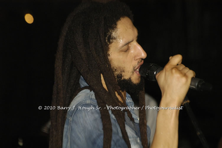 Julian Marley - Grammy Nominee & Son of the Legend Bob Marley - Live in Concert - Also featuring Ras Noble, Power Drill, Iron Head, & Robin Banks - Backing Band Roots Warrior, plus DJ Gemini @ One Love Reggae Concerts Series 09/10 @ Negril Escape Resort & Spa, February 2, 2010, One Love Drive, West End, Negril, Westmoreland, Jamaica W.I. - Photographs by Net2Market.com - Barry J. Hough Sr, Photographer/Photojournalist - The Negril Travel Guide - Negril's and Jamaica's Number One Concert Photography Web Site with over 40,000 Jamaican Concert photographs Published -  Negril Travel Guide, Negril Jamaica WI - http://www.negriltravelguide.com - info@negriltravelguide.com...!