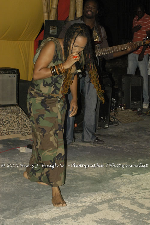 Queen Ifrica - Live In Concert - One Love Reggae Concert Series 09/10 @ Negril Escape Resort and Spa, January 5, 2010, One Love Drive, West End, Negril, Westmoreland, Jamaica W.I. - Photographs by Net2Market.com - Barry J. Hough Sr, Photographer/Photojournalist - Negril Travel Guide, Negril Jamaica WI - http://www.negriltravelguide.com - info@negriltravelguide.com...!