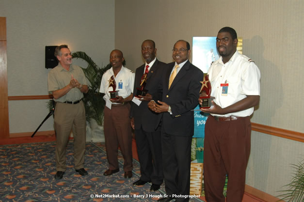 Red Cap Porters Awards - Minister of Tourism, Hon. Edmund Bartlett - Director of Tourism, Basil Smith - Friday, December 14, 2007 - Holiday Inn Sunspree, Montego Bay, Jamaica W.I. - Photographs by Net2Market.com - Barry J. Hough Sr, Photographer - Negril Travel Guide, Negril Jamaica WI - http://www.negriltravelguide.com - info@negriltravelguide.com...!