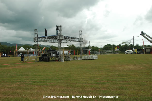 Venue Under Construction - Wednesday, July 18, 2007 - Red Stripe Reggae Sumfest at Catherine Hall, Montego Bay, St Jamaica, Jamaica W.I. - Negril Travel Guide.com, Negril Jamaica WI - http://www.negriltravelguide.com - info@negriltravelguide.com...!