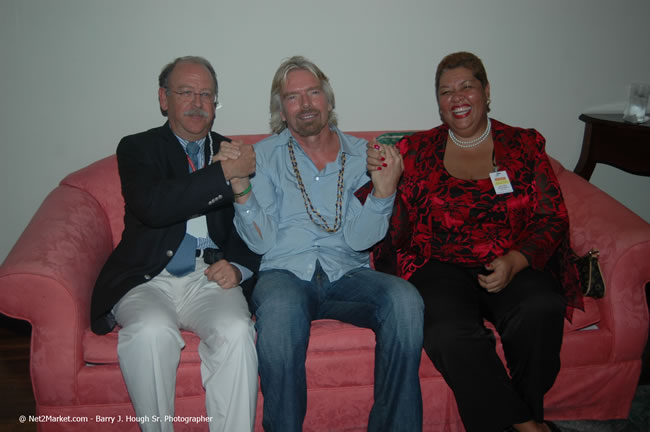 Arrival of Virgin Atlantic Inaugural Flight To Montego Bay, Jamaica Photos - Sir Richard Branson, President & Family, and 450 Passengers - Arrival at Sangster Internation Airport, Montego Bay, Jamaica - Monday, July 3, 2006 - Negril Travel Guide, Negril Jamaica WI - http://www.negriltravelguide.com - info@negriltravelguide.com...!